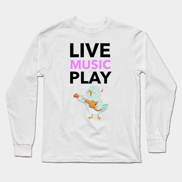 Live Music Play Long Sleeve T-Shirt by Jitesh Kundra